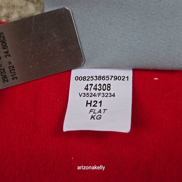 Land's End 5oz Flannel King Sheet Set RED - Picture 4 of 9